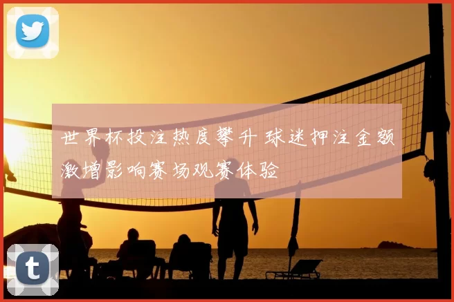 世界杯投注热度攀升 球迷押注金额激增影响赛场观赛体验
